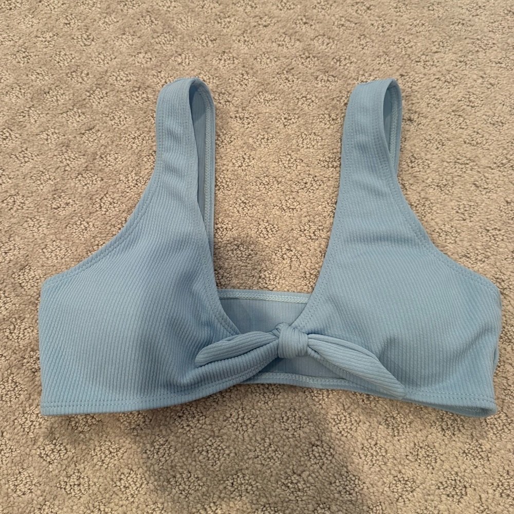 Zaful Sky Blue Knotted Bikini